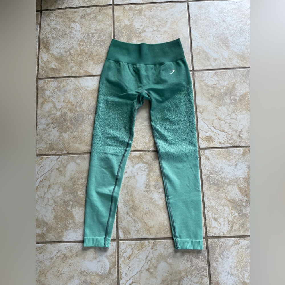 Gymshark Adapt Green Ombre Seamless Leggings - Size Small - Picture 4 of 6